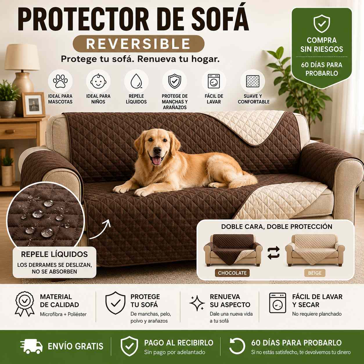 SofaZen™ – Tu sofá siempre impecable. Sin preocupaciones.