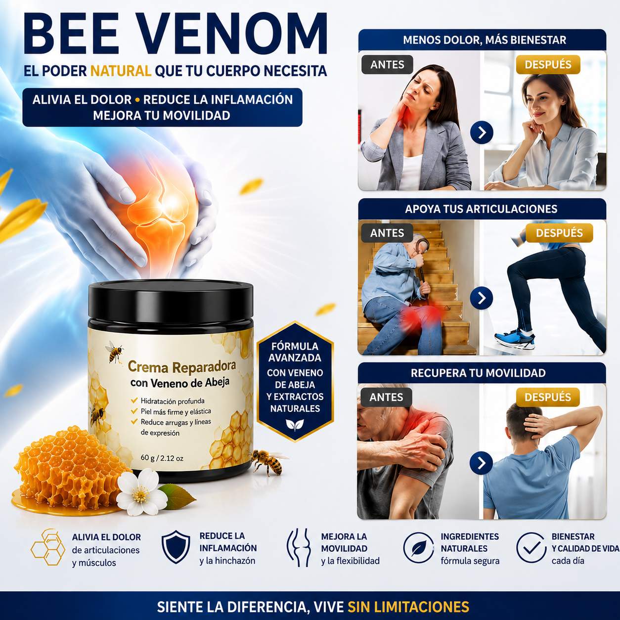 Crema Reparadora con Veneno de Abeja