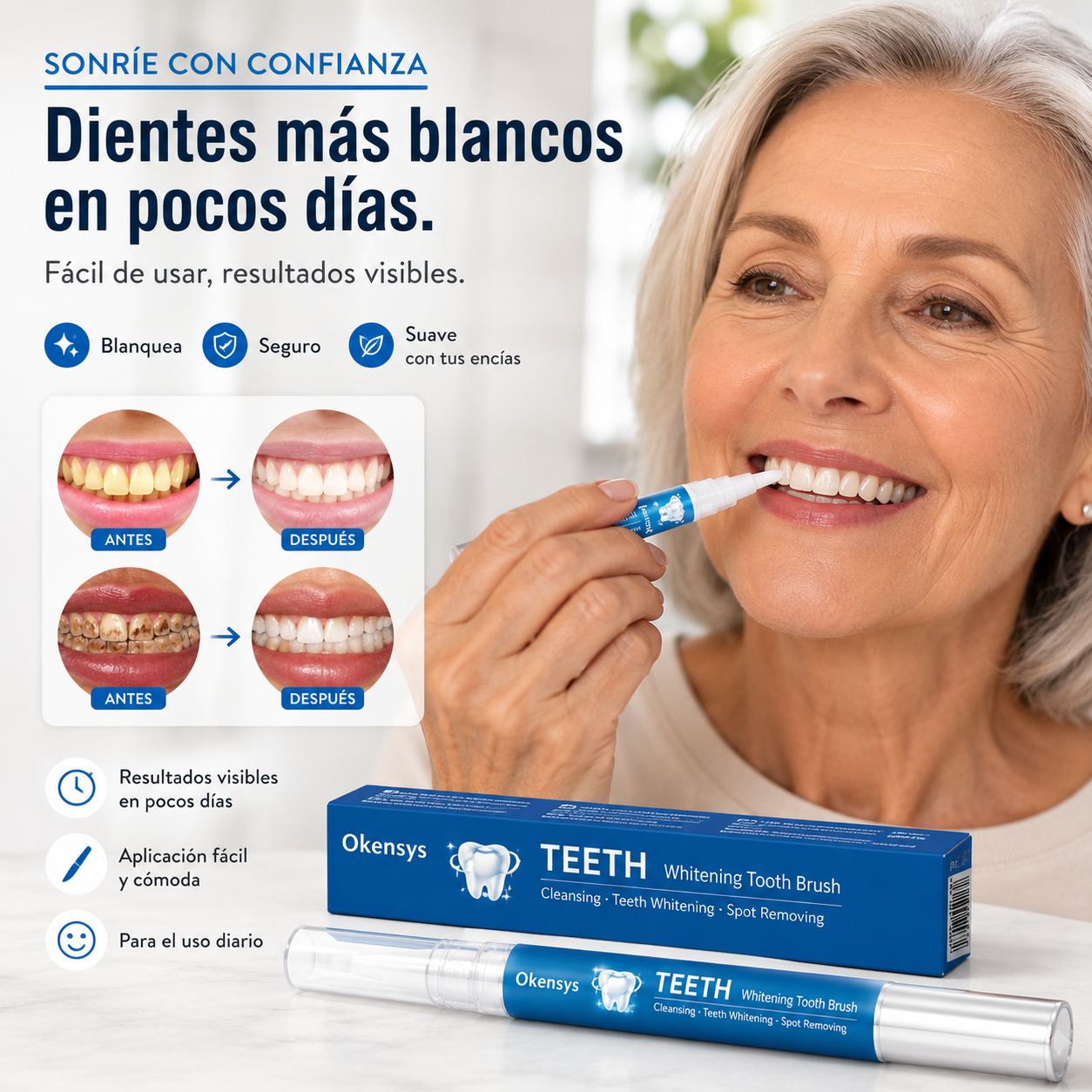BlancoSonríe™ – Dientes más blancos. Sonríe con confianza.